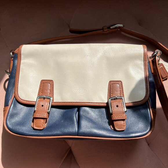 COACH Crossbody Bag Color Block Leather - Picture 7 of 16